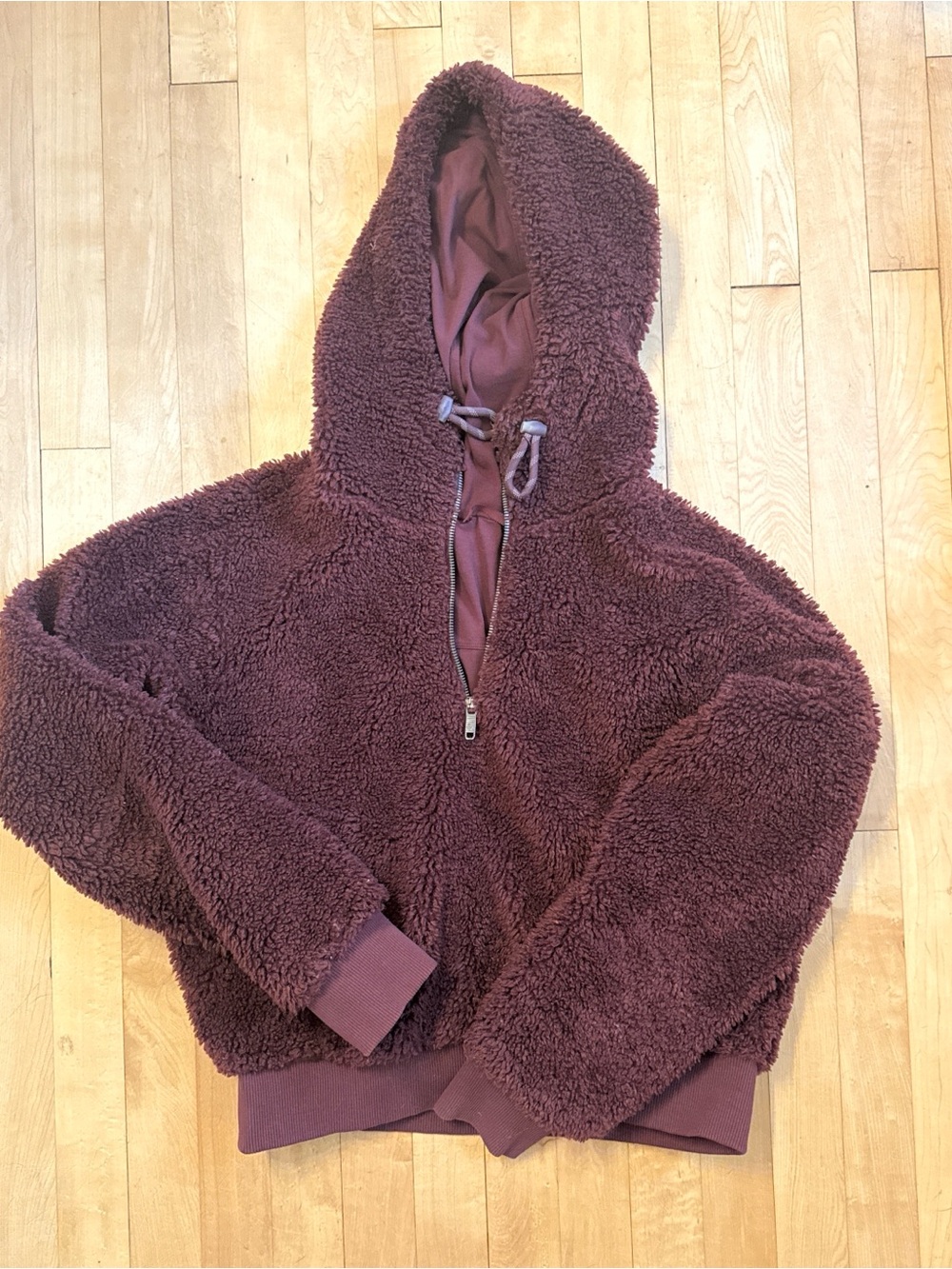 lululemon athletica Women's Plush Hooded Zip Jacket - Burgundy